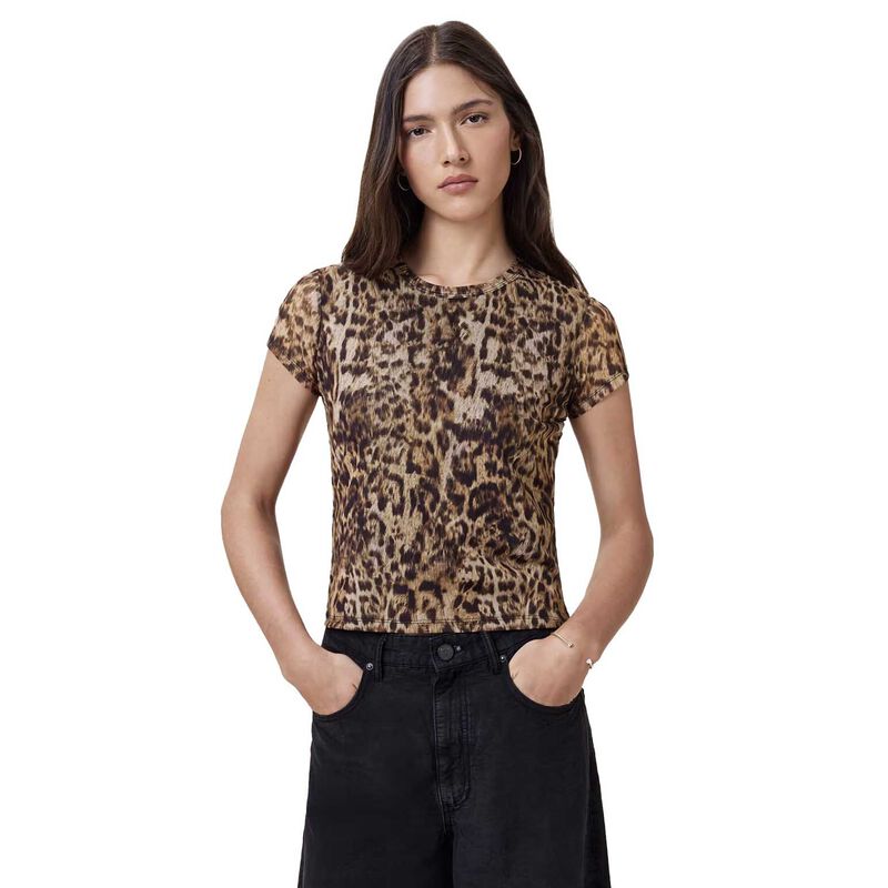AllSaints Ellie Mesh Print T-Shirt image number 0